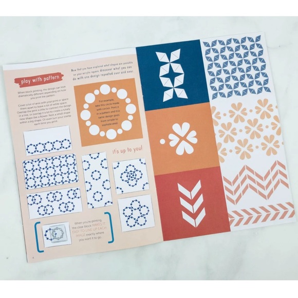 KiwiCo DOODLE CRATE Make Your Own “Block Printed Canvas Bin” Block Printing - Picture 9 of 16